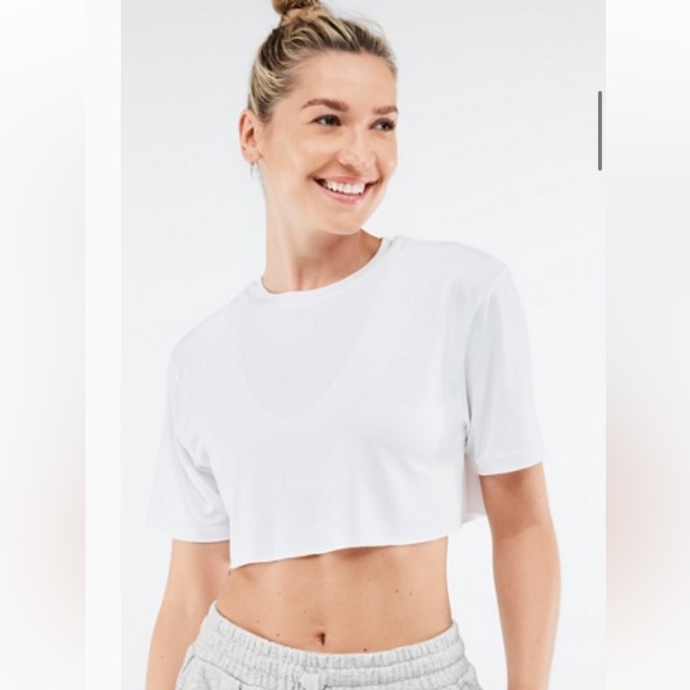 Fabletics Dry-Flex Ultra-Cropped Short-Sleeve Tee